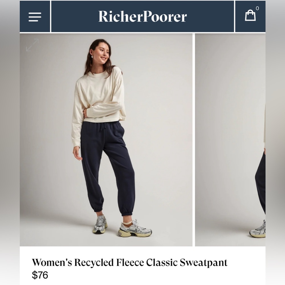 Richer Poorer Recycled Fleece Sweatpants XS